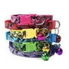 Cat Collars Leads 100Pcs Wholesale for With Bell Adjustable Necklace Puppy kitten Drop Pet s Perro tru 230309