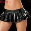 Jupes Min Sexy Latex Jupe Femmes Pole Dancing Club Wear Court 7 Couleurs En Cuir Micro Mini Érotique Fétiche