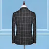 Abiti da uomo Blazer British Style Uomo Plaid Vest Blazer Pantaloni 3 pezzi Set Moda maschile High End Slim Wedding Banquet Business Suit Jacket Coat 230310