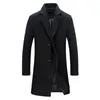 Homme Trench Coats Polyester Fiable Mince Droit Homme Manteau Doux Survêtement Accrocheur Pour Quotidien