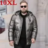 Hommes vers le bas grande taille chaud hiver 10XL veste marque vêtements mâle coton automne manteau qualité Parka hommes