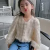 Jacken Sommer Frühling Mode Baby Mädchen Spitze Gaze Mantel 3D Blumen Einreiher Kinder Kinder Outfits 2-13 Jahre