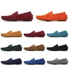 Mujeres Casual Zapatos para hombre Cuero Suela suave Negro Blanco Rojo Naranja Azul Marrón Cómodo Zapatilla de deporte al aire libre 031