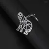 Keychains My Shape King Ring Elephant 316L Rostfritt stål Animal Key Chain Cut Out Hollow Pendant Jewelry Keyholder Gift for Men Women