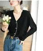 Women's Knits 2023 Cashmere Cardigan Sweater Women Ladies Coat V-neck