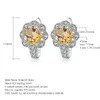 Stud GEM S BALLET 2 71Ct Natural Citrine Gemstone Earrings for Women Classic 925 Sterling Silver Flower Fine Jewelry 230309