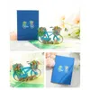 기프트 카드 3D 팝업 꽃 생일 카드 기념일 선물 엽서 자전거 꽃 청첩장 인사말 카드 B03E Z0310