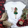 Women's T Shirts Women Shirt 2023 Lady 90s Tree Tree Merry Christmas Tees Ladies Tshirt Kvinnliga Topp Fashion Graphic Clothes Summer Tee Femme