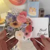 ギフトカード1セットユニークなギフトカードNicelooking Blessing Card Foldable 3D Flower Mothers Day Blessingカード装飾Z0310