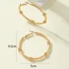 Hoop oorbellen Huggie Ins trendy gouden metallic knoop grote hiphop rock geometrische punk Koreaanse mode vrouwen feestjuwelen