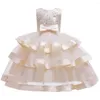 Flicka klänningar baby flickor blomma tutu julklänning småbarn barn elegant prinsessa bröllopsfest barn brithday kläder vestidos