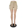 Nieuwe zomer cargoshorts dameskleding hoge taille shorts met zakken casual korte broek streetwear kleding bulkartikelen groothandel veel 9445