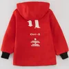 Jackets Spring herfstjack voor jongen Koreaanse versie mode dubbelzijdige jas midlengte casual slanke capuchon kinderkleding 230310