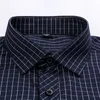 Camisas casuais masculinas vestido para manga longa cor pura listrado xadrez top streetwear roupas vintage 230309