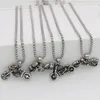 Подвесные ожерелья мужчина готический панк -скелет мотоцикл из нержавеющей стали 3 мм/4 мм ожерелье для женских ювелирных изделий для женских ювелирных изделий