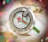 Top Brand cuarzo moda reloj de tiempo relojes mujeres hombres auto fecha diamantes anillo pareja Classic Generous Rubber Fabric Belt regalos reloj de pulsera mesa