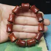 Bracciale in legno di bambù con filo, gioielli vintage con perline di Buddha