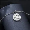 Ketten Parsonalität Runde Disc Anhänger Halskette für Frauen Mann Arabische Buchstabenkette Choker Edelstahlschmuck Amulett Geschenk