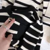 Cardigan Korean Kids Autumn Clothes Single Breast Girls Outwear Coat Baby Boys Cardigans Sticked Sweater Crew Neck Stripe 29y 230310