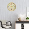 Wall Clocks 12 inch Bamboo Wooden Plastic Wall Clock for Kids Rooms Vintage Colorful Number Quartz Hanging Watch Bedroom Living Room Decor 230310