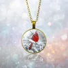 Chains Red Bird Necklace Red-Sparrow Memorial Pendant Jewelry Gift For Women Necklaces Pack