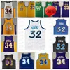 Rétro Ncaa Lsu Tigers Jersey 32 Shaq 34 College Bleu Blanc Noir Vêtements Pour Hommes Maillots De Basket-Ball D'été Vintage Ed Jersey