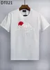 T-shirt maschile DSQ Phantom Turtle T-Shirts Topdini Black White Back T-Shirt Fresco Summer Italiano Fashi