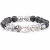 Strand Marque De Mode Hommes Charme Bracelets 8mm Oeil De Tigre Pierre De Lave Perle Bouddha Bracelet Pour Femmes Yoga Méditation Bijoux Dropship