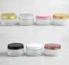 Wholesale Empty Frost Cosmetic Cream Containers Cream Jars 100cc 100ml for Cosmetics Packaging Plastic Bottles With Metal Lids 24 x 100g