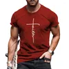 Men's T-skjortor 2023 Summer Men's Casual 3D Printed T-Shirt överdimensionerad kortärmad enkel mode daglig sport pullover topp