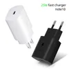 US EU 25W PD Type C Wall Charger USB C voor Samsung Charger Galaxy S20/S20 Ultra/Note10/Note 10 Plus TA800