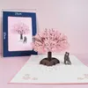 Liefde Postkaart 3D Pop UP Wenskaarten Bruiloft Verjaardag Verjaardag voor Koppels Vrouw Man Handgemaakte Valentijnsdag Cadeau Z0310