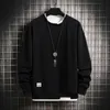 Heren Hoodies Sweatshirts Heren Casual Sweatshirts Hoodie Men Nep twee stukken Multi-kleuren O-Neck Fashion Harajuku Style Male sweatshirt 230310