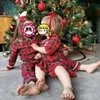 Pajamas Matching Flannel Boys And Girls Baby Family Children Kids Christmas Pyjamas Red Toddler Pajamas Long Sleeve PJS 230310