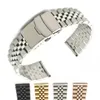 Watch Bands Flate Stainless Steel Watchbands Women Men Bracelet 18mm 20mm 22mm 24mm Silver Straight End Band Strap Accessories