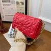 Texture Shoulder Bags with Chain Underarm Bag Line Diagonal Span Women's Handbag
