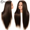 Teste di manichino 65CM Teste di manichino con capelli sintetici per l'allenamento dei capelli Styling Solon Parrucchiere Teste di bambole fittizie per acconciature pratiche 230310