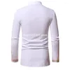 Ethnic Clothing White African Dress Shirt Men Hip Hop Dashiki Robe Africaine Streetwear Clothes Slim Fit Long Sleeve Male XXL