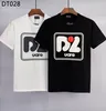 DSQ PHANTOM TURTLE męskie koszulki męskie projektant t-shirty czarny biały tył fajna koszulka męska letnia włoska moda Casual Street T-shirt topy Plus rozmiar M-XXXL 6856
