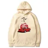 Sweats à capuche pour hommes Sweatshirts Anime Initial D Rising Jap Sweat à capuche JDM Drift Red Car Fashion Tops Harajuku Streetwear Sweat à capuche en polaire à manches longues 230310