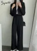 女性のスーツBlazers Syiwidii Blazer Women Korean Fashion Notched Lengleseve Button Up Crop Suits Office Ladiesエレガントなカジュアルブレザー230310