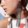 Dangle Earrings SHIFEEL Arrival Occident Fashion Rhinestone Pentagram Star Claw Chain Tassel Long Bohemia Women Jewelry Catwalk