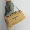 Stuff Sacks Unisex Soft Canvas Handbag Travel Bag Large Capacity Duffle Bag Suit For Trolley Case Storage Cloth Tool Luggage Tote Bag XA583F 230309