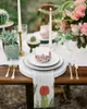 Masa peçete kaktüs tropikal bitki ahşap tahta doku yaz stili 4/6/8pcs peçeteler set parti düğün bez mutfak yemek