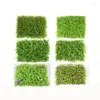 Decorative Flowers Plants Wall Artificial Green Lawn Simulation Flower Wedding Indoor Balcony Living Room Decoration Home Garden Decor