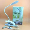 Lámparas de mesa Blanco 3W LED Lámpara USB Lectura Flexional Soporte Clip Escritorio Moda Novedad Regalo para estudiante