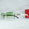 % 56 indirim güneş gözlüğü 2023 Buzlu Erkekler Kadın Aksesuarları Rimless Rhinestones Carter Shades Vintage Trending Ürün Koruma Hediye Dewewearkajia Yeni