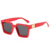 Солнцезащитные очки ретро миллионер для женщин хип-хоп черные модные большие квадратные мужские солнцезащитные очки UV400