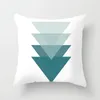 Pillow Blue Color Cover Geometric Print Pillowcase Square Case 18x18 Inches Decorative Pillows For Car/bed /sofa