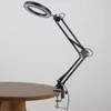 Table Lamps USB LED Reading Light Magnifying Glass Bedside Clamp 3-color 10-speed Long Arm Indoor Dimming For Electronics Repair